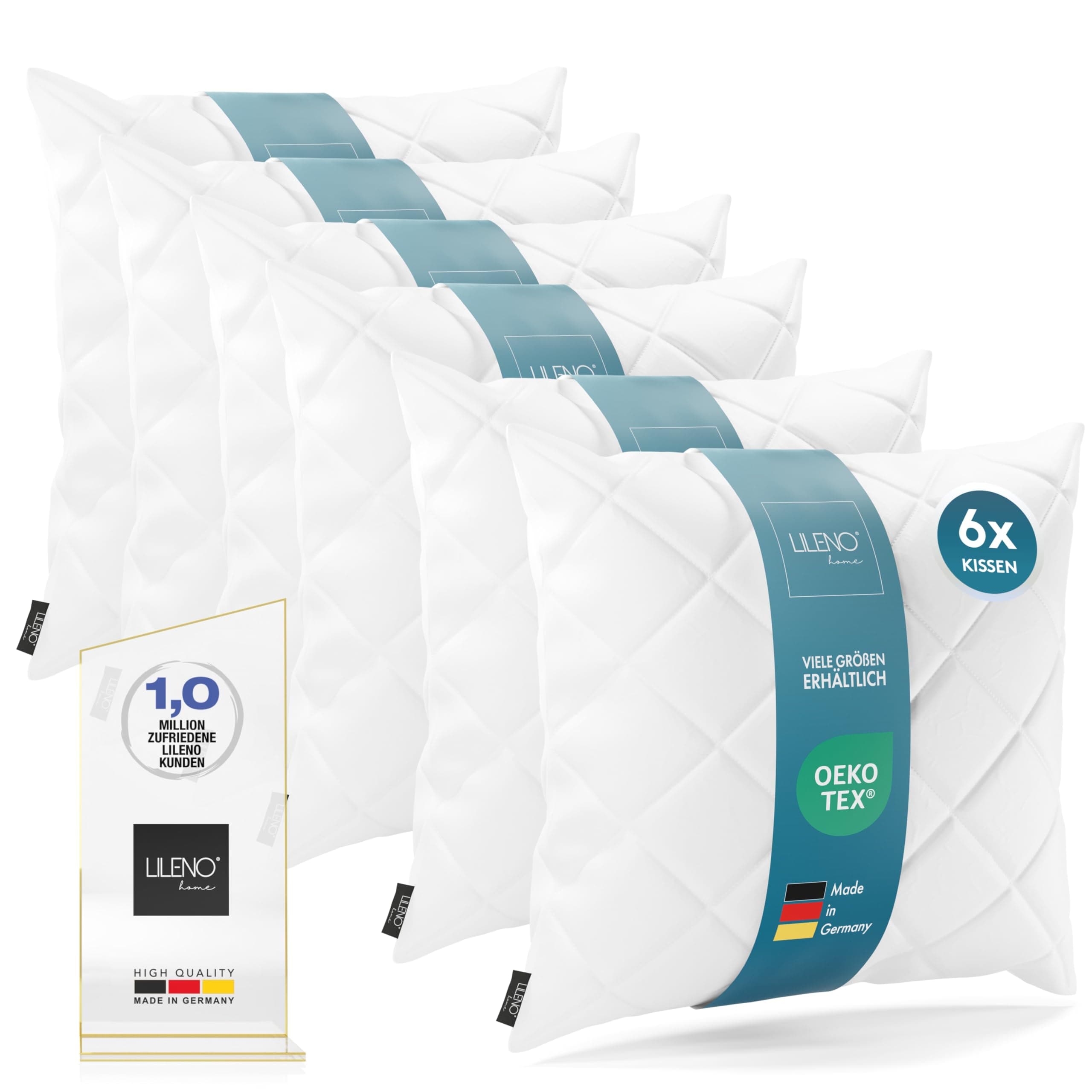 LILENO HOME 6er Set Kissenfüllung 40 x 40 cm - 95°C waschbares Innenkissen 🛋️