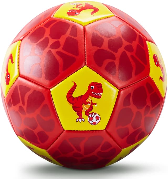 🦖🌟 Hahaland Fußball Spielzeug Mit Ballpumpe und Netz - Größe 3 Dinosaurier Geschenke