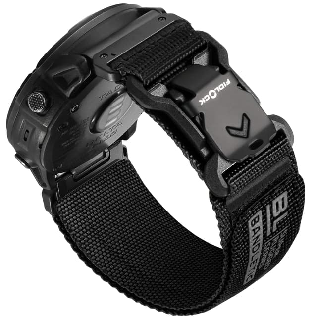 Bandletic Nylon Garmin 26mm Easy Fit Armband Schwarz L