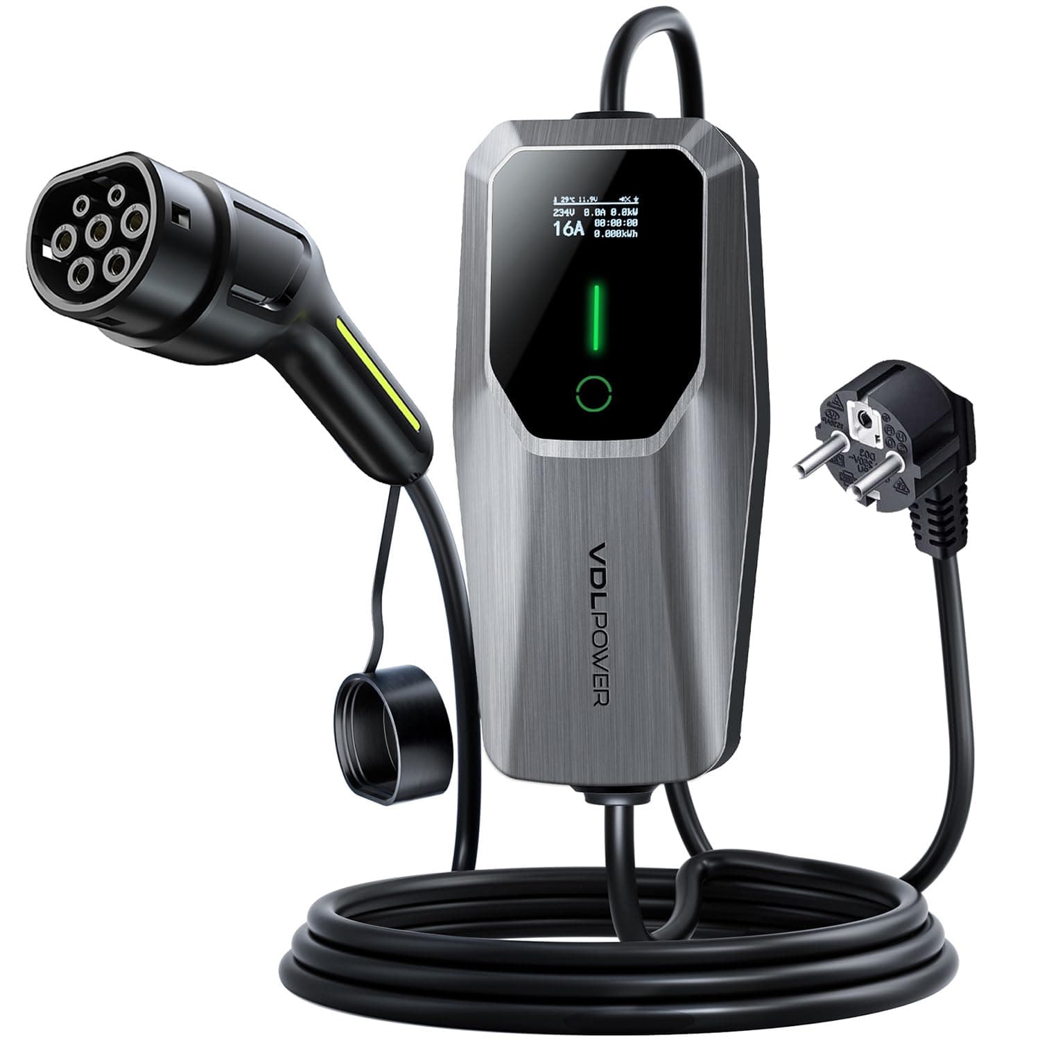 🔌🚗 VDLPOWEREU Ladekabel Typ 2, 3.6KW /5M Elektroauto Ladegerät 🚗🔌