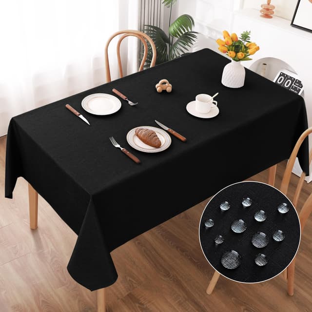 AooHome Abwaschbare Tischdecke in Leinen-Optik 🌿 Wasserdicht & Kratzfest