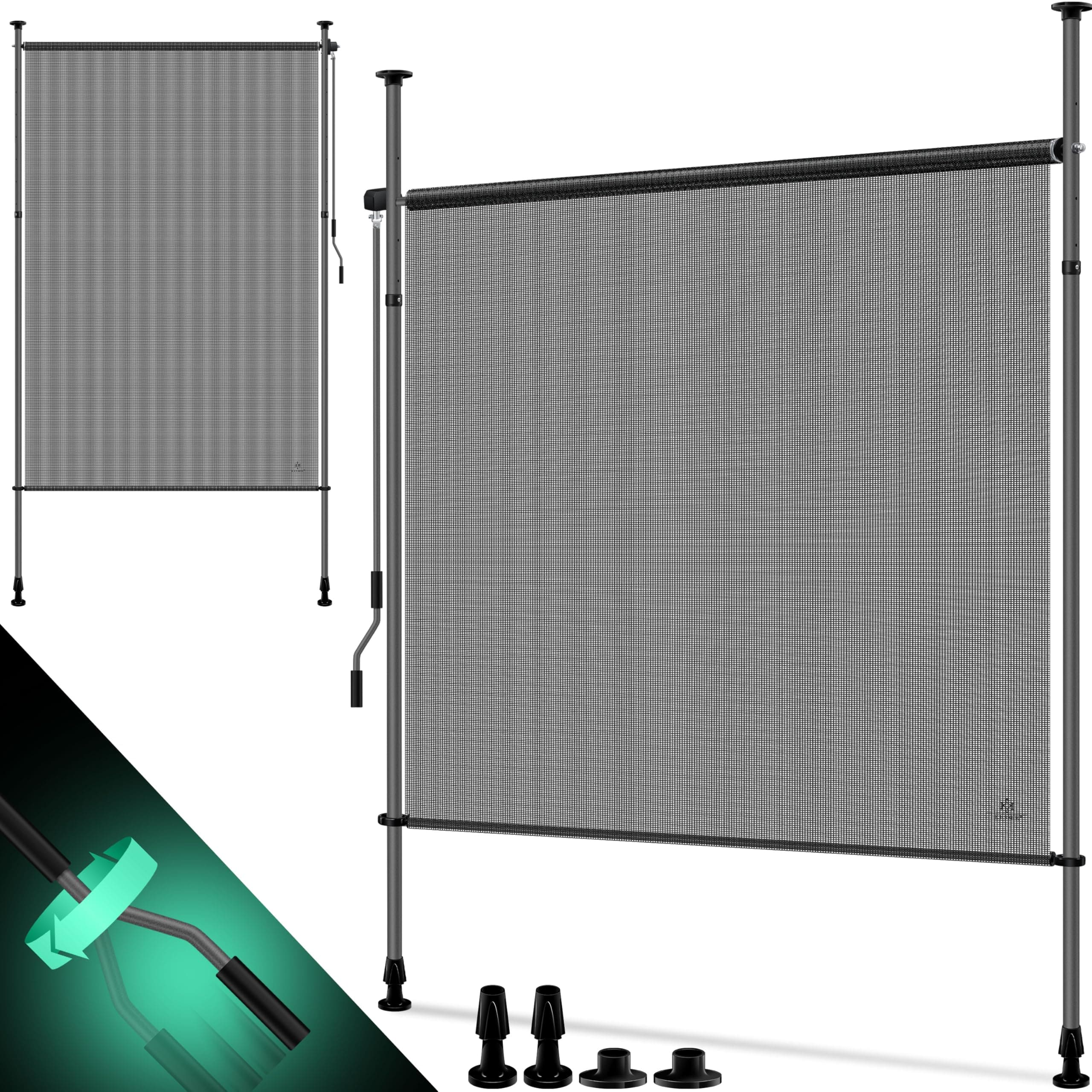 KESSER® Klemmmarkise Senkrechtmarkise 150x310 Ausziehbar & Blickdicht 🌞🏡