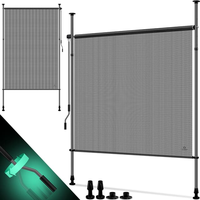 KESSER® Klemmmarkise Senkrechtmarkise 150x310 Ausziehbar & Blickdicht 🌞🏡