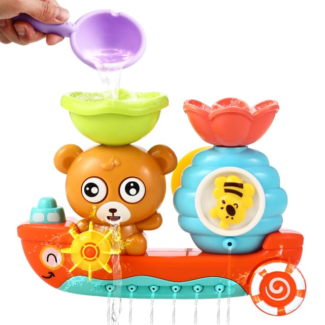 🛁🐻🐝 Badewannenspielzeug ab 1-4 Jahre - Interaktives Badespielzeug für Kinder - Baby Wasserspielzeug