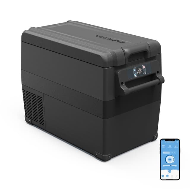 Alpicool NCF45 45L Kompressor Kühlbox 12V tragbarer Mini-Kühlschrank elektrische Gefrierbox klein Gefrierschrank für Auto camping, Lkw, Boot -20℃ bis 20℃(Schwarz) 45L Schwarz 🚗🏕️❄️