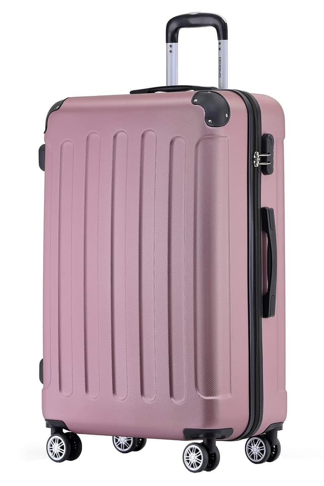 🌟 BEIBYE Rosa L Hartschalen-Koffer Trolley Rollkoffer Reisekoffer 🧳