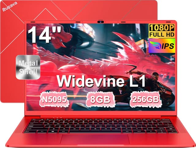 Ruzava Laptop 14 Zoll FHD IPS Display, Win11, Celeron N5095 8 GB RAM 256GB SSD - Angebot 🚀