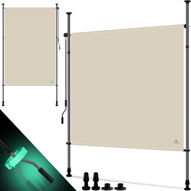 🌞 KESSER® Klemmmarkise Senkrechtmarkise 100x310cm 🌿