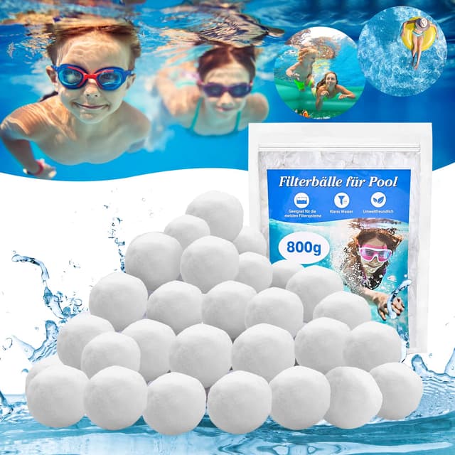 🌊🔵 Filterbälle für Sandfilteranlagen - Pool Ersatz 800g - Mehrweg Filterballs 🏊‍♂️