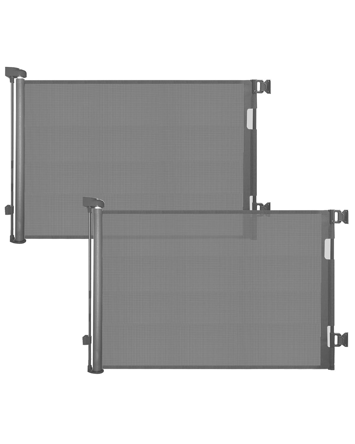 Derimkcoa 2 Pack Treppenschutzgitter Ausziehbar für Babys - Grau 86CM * 140CM (2 Pack) 🚼🚪