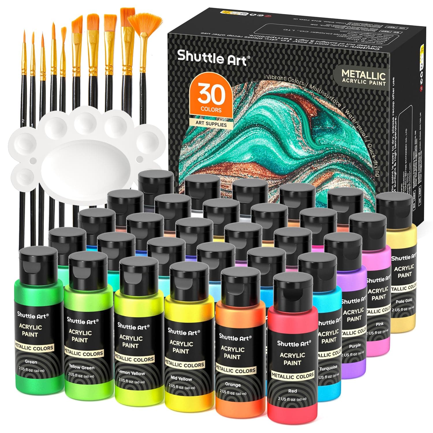 Shuttle Art Metallic Acrylfarben Set - Kreative Vielfalt für Kunstliebhaber! 🎨