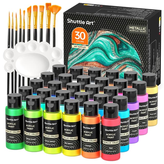 Shuttle Art Metallic Acrylfarben Set - Kreative Vielfalt für Kunstliebhaber! 🎨