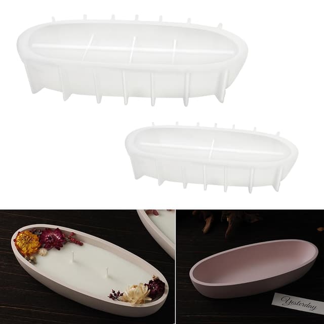 YeahBoom 2 Stück Silikon Molds Tray - Handgefertigte Silikonform für Harz, Beton und Epoxidharz