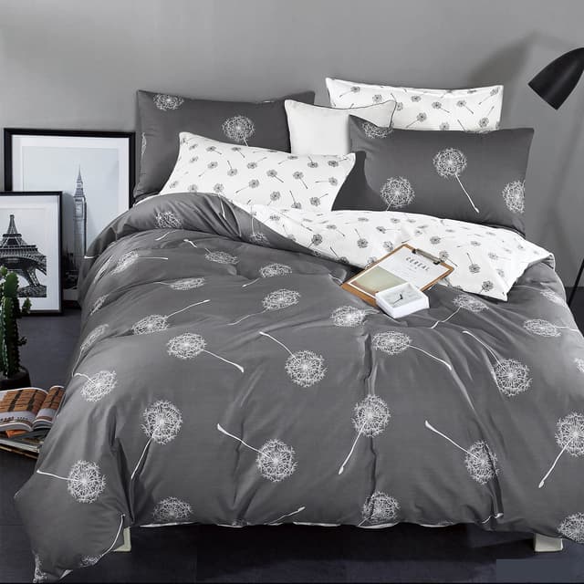 KEAYOO Bettwäsche 200x200 Grau Weiß Baumwolle Wendebettwäsche 🛏️
