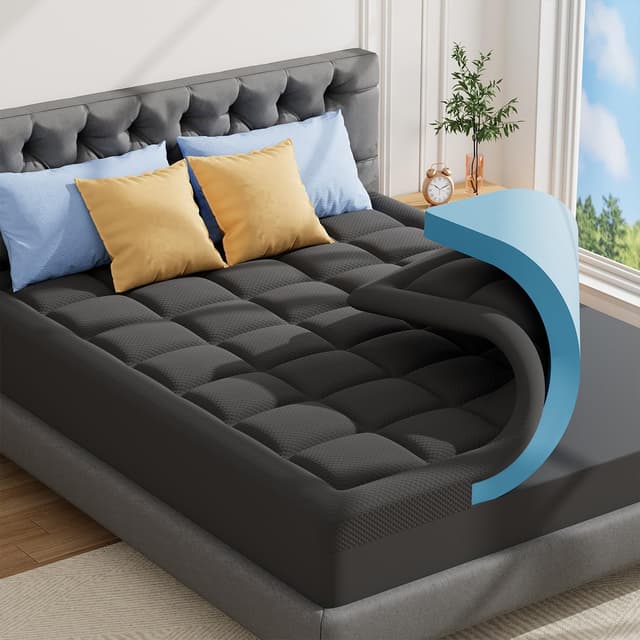 ABENE Matratzen Topper 180x200cm H3 Gel Memory Schaum Topper mit Waschbar Bambusfaser Bezug 🛏️