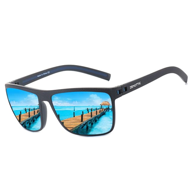 ZENOTTIC Herren Sonnenbrille 😎 Polarisiert TR90 Rahmen UV400 Schutz C004