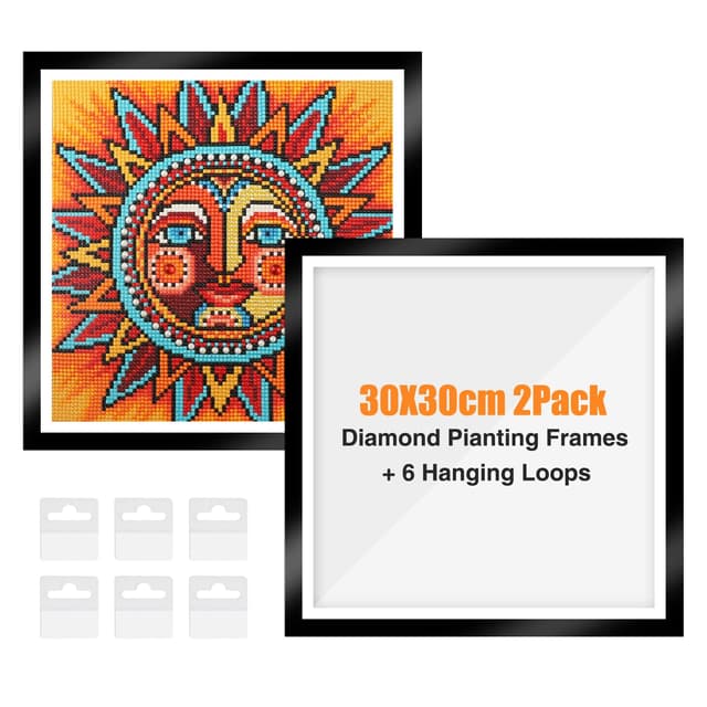 GHHKUD Diamant Painting Bilderrahmen, 2er Set Diamond Painting Rahmen