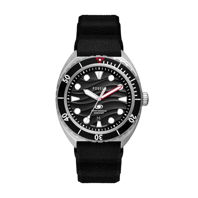 🕶️🕰️ FOSSIL Breaker Herrenuhr Schwarz und Silberton - 45% Rabatt!