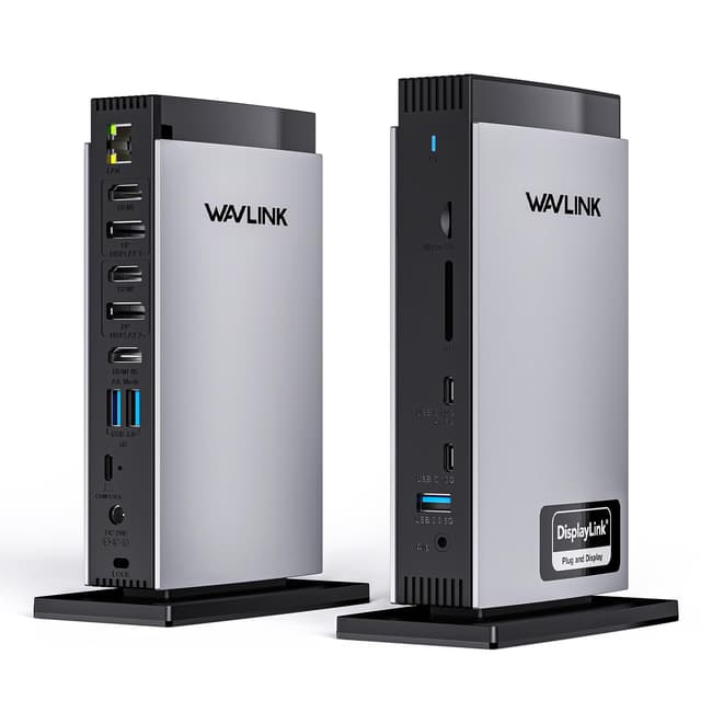 🚀 WAVLINK USB C Docking Station mit 3 HDMI, Displaylink Laptop Dock Triple Monitor 4K+Dual 2K, 100W Charging