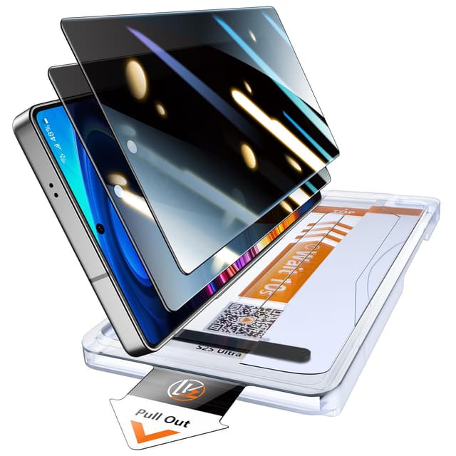 📱🛡️ Samsung Galaxy S25 Ultra Sichtschutzglas 2 Stück Schwarz - Privacy Folie