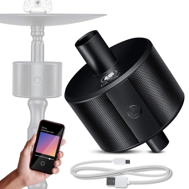 🎶 DILAW® Shisha ECO Bluetooth Speaker Hookah SoundBar Mini Bluetooth Lautsprecher 24 LEDs 🌈