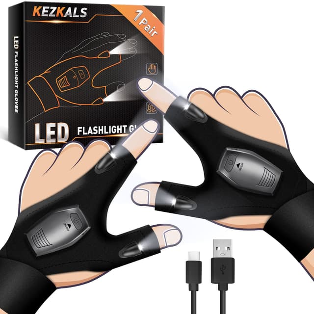KEZKALS LED Angeln Handschuhe für Männer 🎣🎁