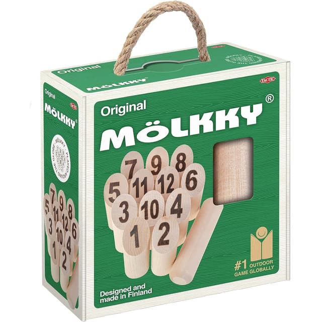 🎯 Mölkky Go - Outdoor Wurfspiel aus Birkenholz - Spaß für Familie und Freunde! 🌞