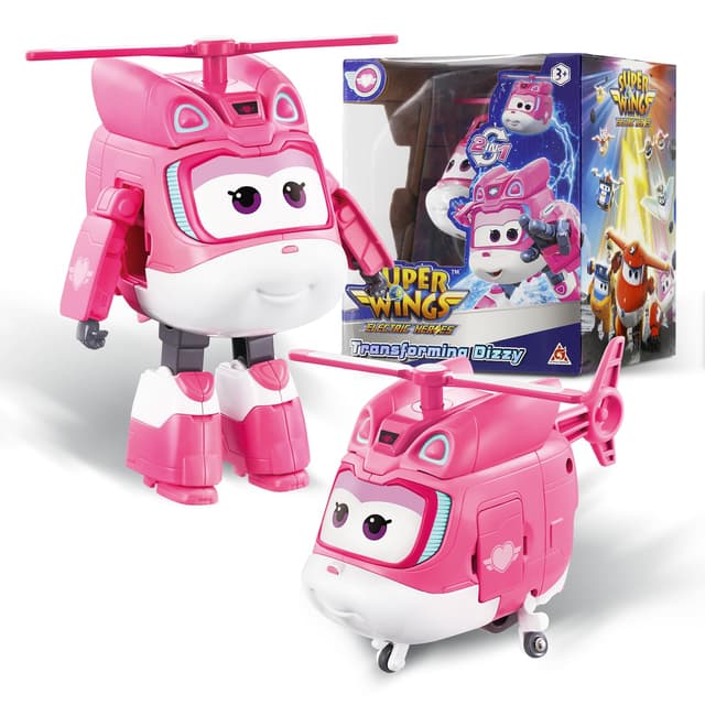 Super Wings Transformations-Flugzeug Supercharged Dizzy für Kinder 👧👦