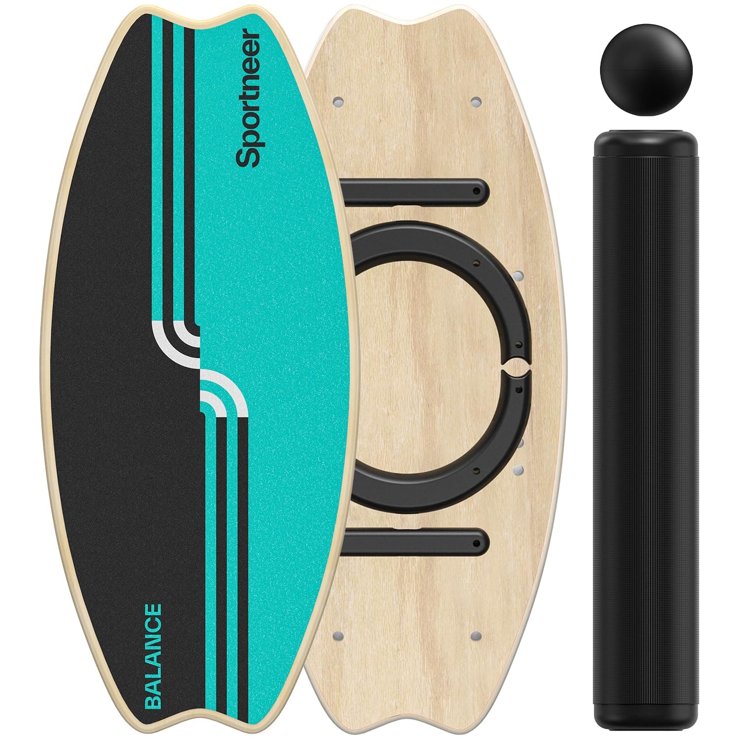 🌟 Balance Board Holz, Sportneer Indoorboard Skateboard, Indoor Surfboard Trickboard 🌟