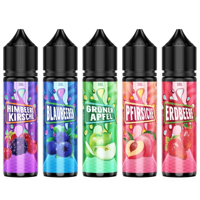 Aromakonzentrat 5x20ml 🍑🫐🍏🍓🍒 Intensives Lebensmittelaroma - Ideal zum Backen und Mixen