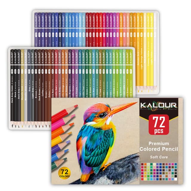 🎨 KALOUR 72er-Set Buntstifte für das Erwachsenenmalbuch 🖍️