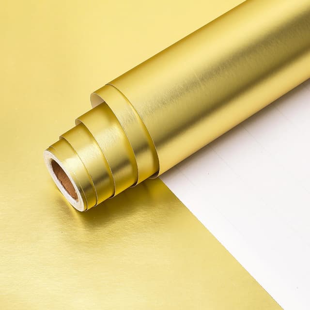 🎁 HBell Gold Wrapping Paper Roll, 60cm*10m Gold Metallic Wrapping Paper 🎉
