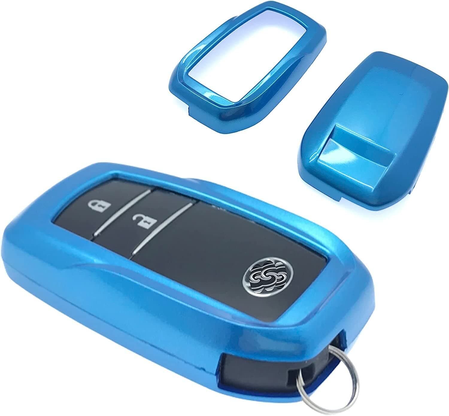 Nordecco Glänzendes Schlüsselgehäuse für Mazda 2 Hybrid 2024 Keyless Remote Smart (Blau) 🗝️