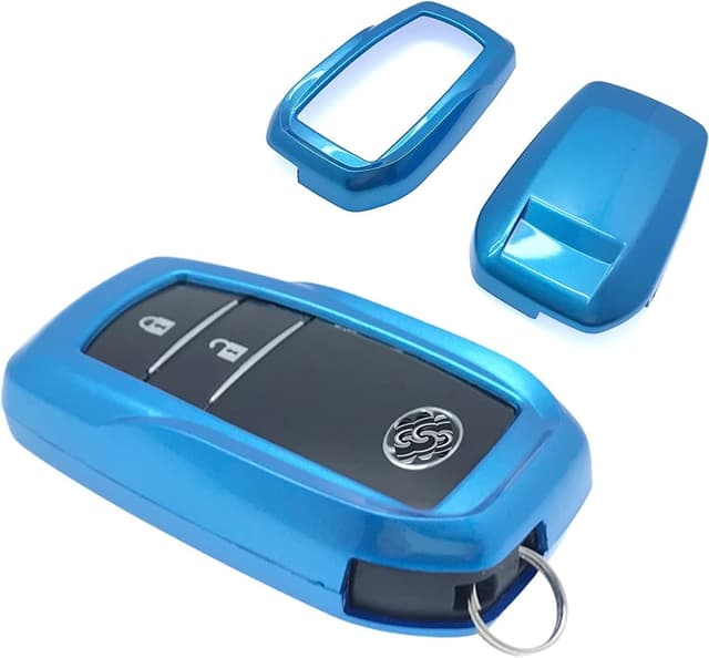 Nordecco Glänzendes Schlüsselgehäuse für Mazda 2 Hybrid 2024 Keyless Remote Smart (Blau) 🗝️