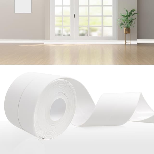 DIKARIYA Weichsockelleiste Selbstklebend Weiß, 35x35mm 6 Meter