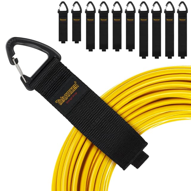 Trilancer Klettband mit Öse und dreieckiger Schnalle - 10er-Pack für Kabelorganisation 🌟