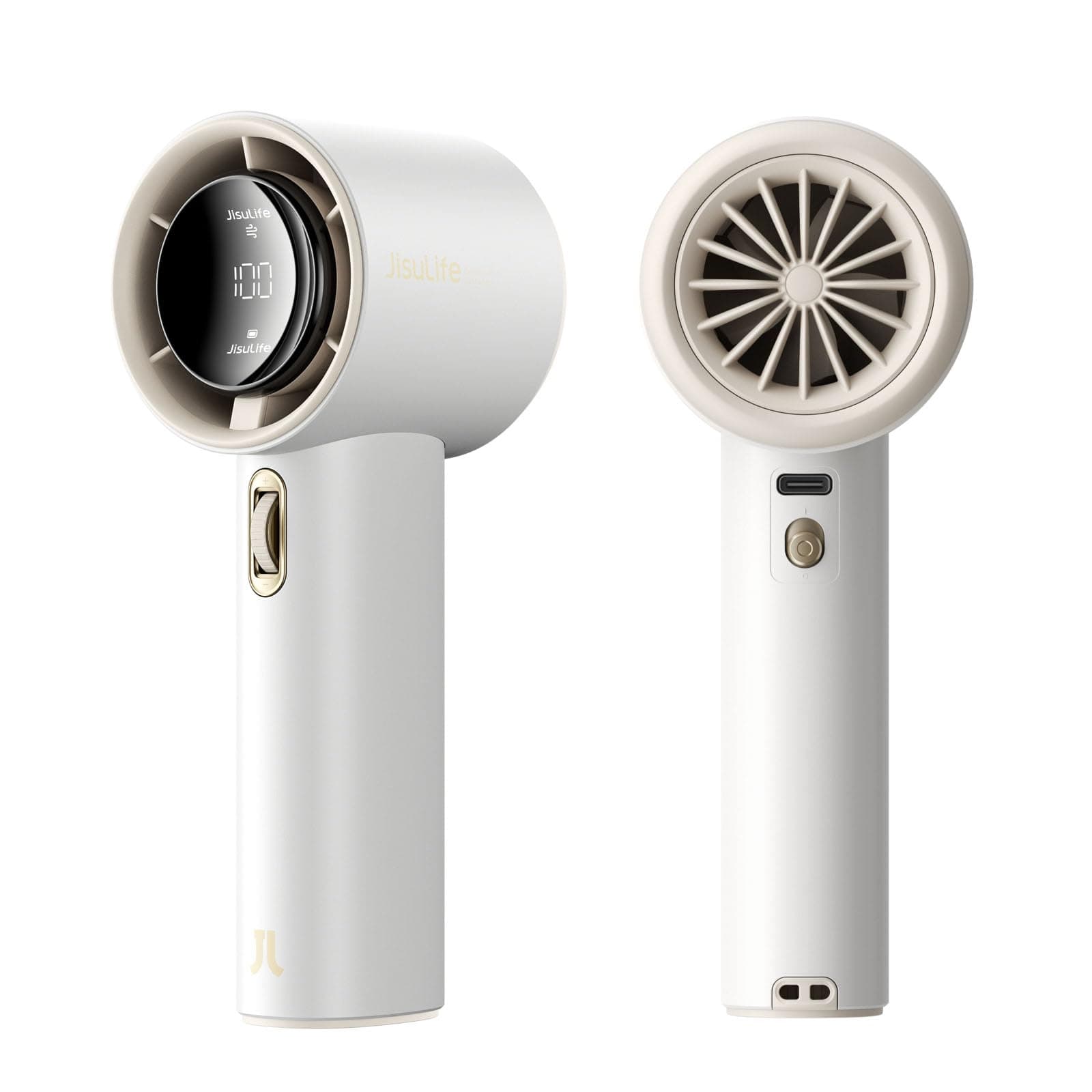 🌬️ JISULIFE Tragbarer Handventilator - Turbo Mini Ventilator mit einstellbarer Geschwindigkeit