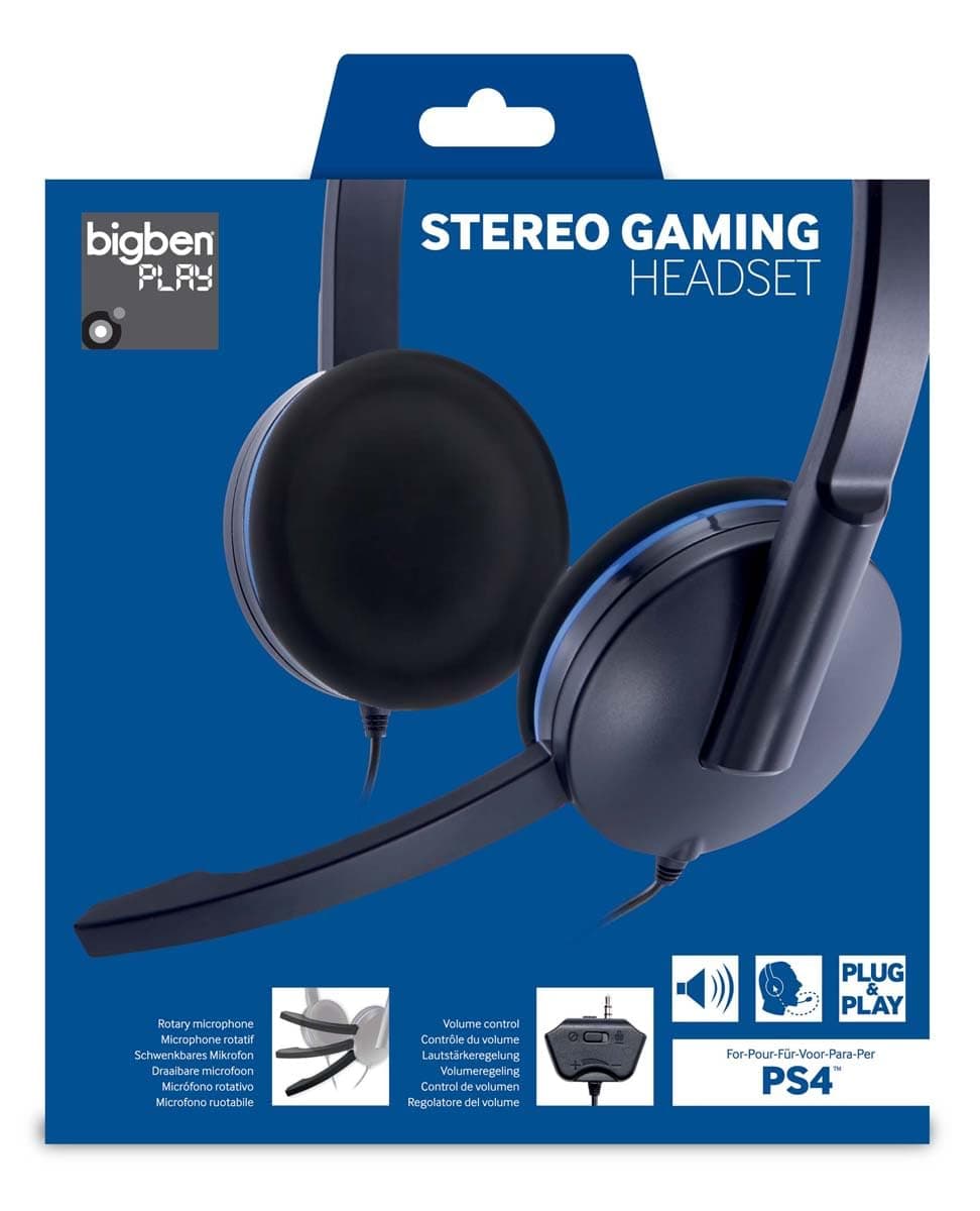 🎮 Angebot: BigBen PS4 - Stereo Gaming-Headset, schwarz / blau