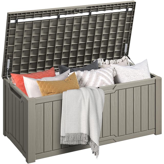 DWVO Gartenbox | 450 Liter 142.1x67.6x60cm | Auflagenbox Aufbewahrungsbox Garten Kissenbox Outdoor Gartentruhe 😎🌿