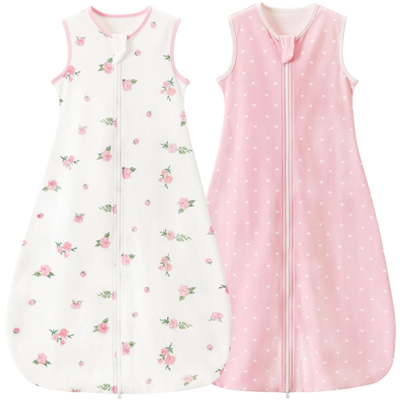 Nivolltha Super Weich 2er 0.5 TOG Baby Schlafsack - Premium Qualität Sommerschlafsack