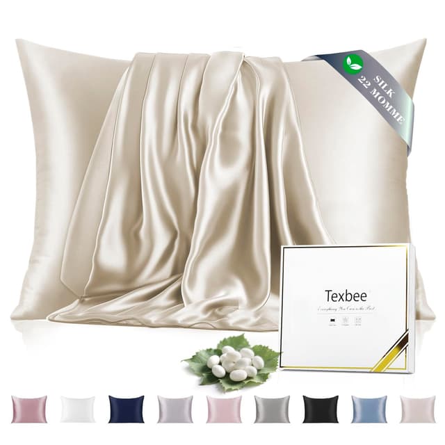 Texbee Seide Kissenbezug 40x60cm für Haar und Haut 🌟