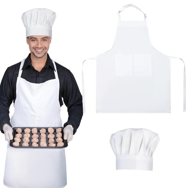 👩‍🍳👨‍🍳 GOTDYBST Kochschürze Damen & Kochmütze Herren Set 🍳