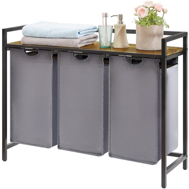 Lifewit Wäschekorb 3 Fächer 120L mit Ablage 😍