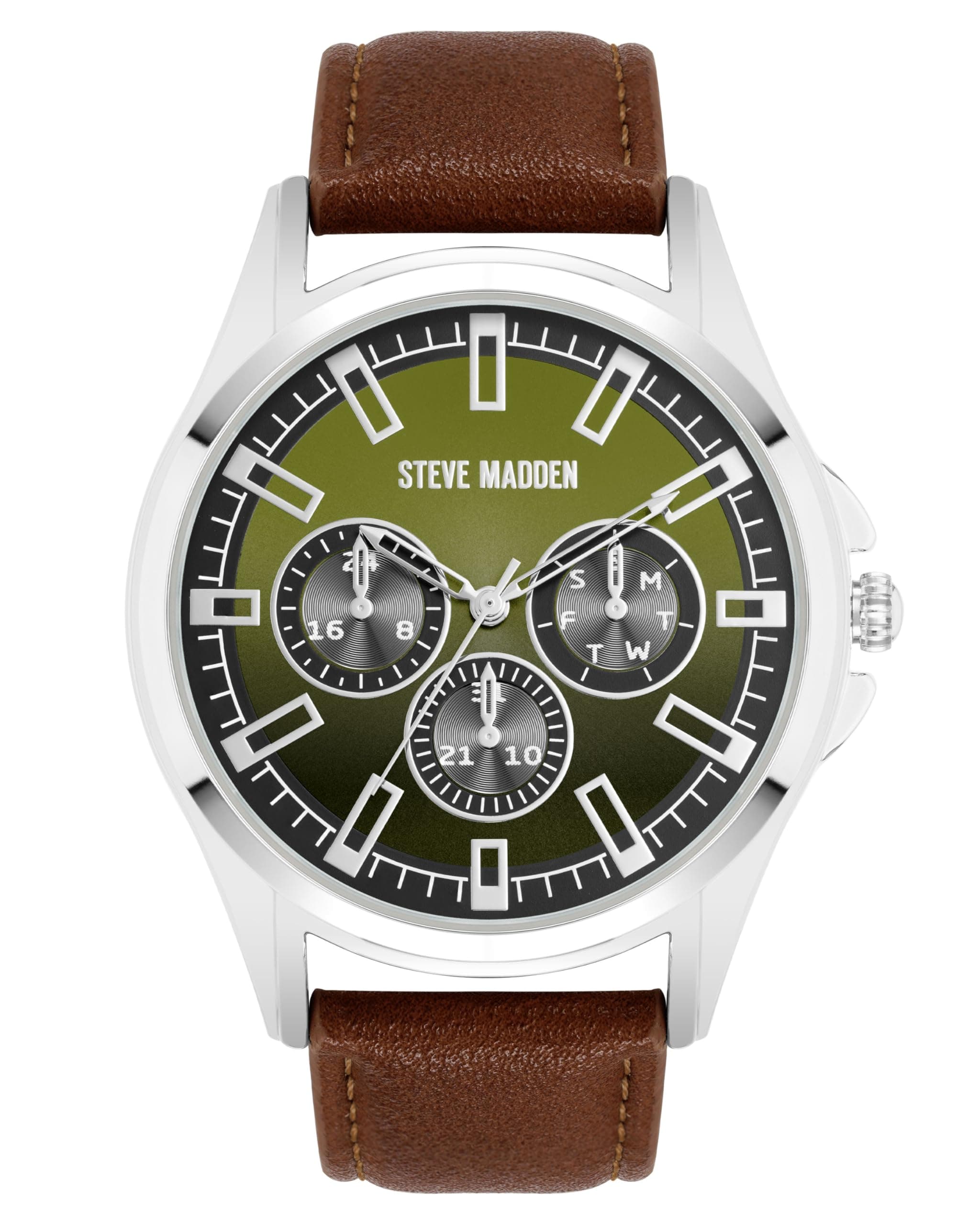 Angebot: Steve Madden Herren-Armbanduhr Grau/Silber ⌚🔥
