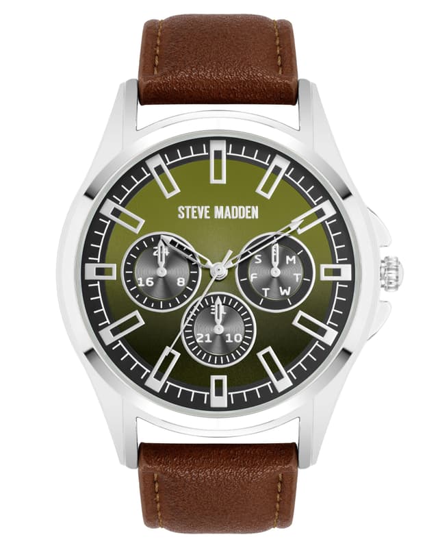 Angebot: Steve Madden Herren-Armbanduhr Grau/Silber ⌚🔥