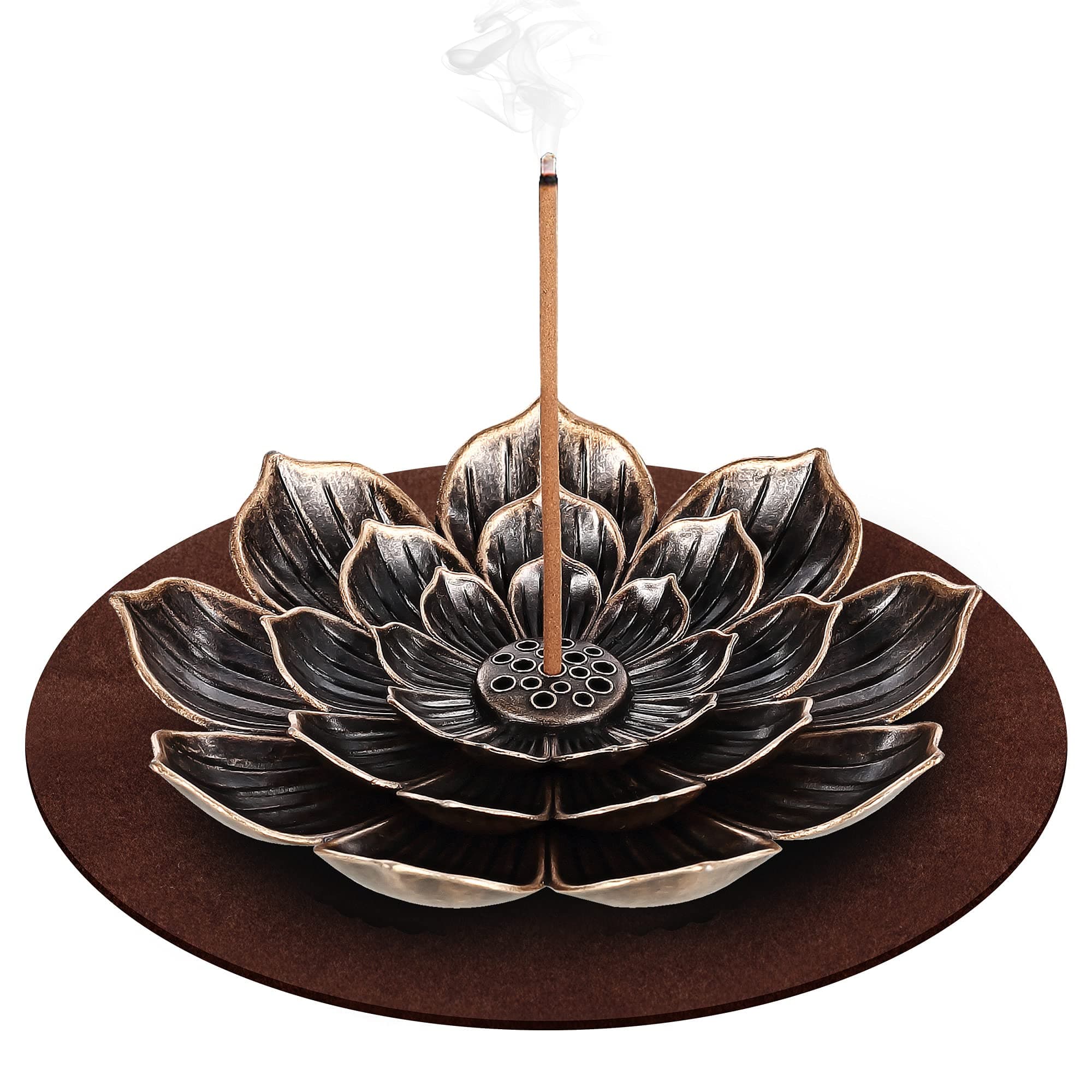 Lotus Messing Incense Stick Holder - Räucherstäbchen Halter mit Lotus Design 🌺