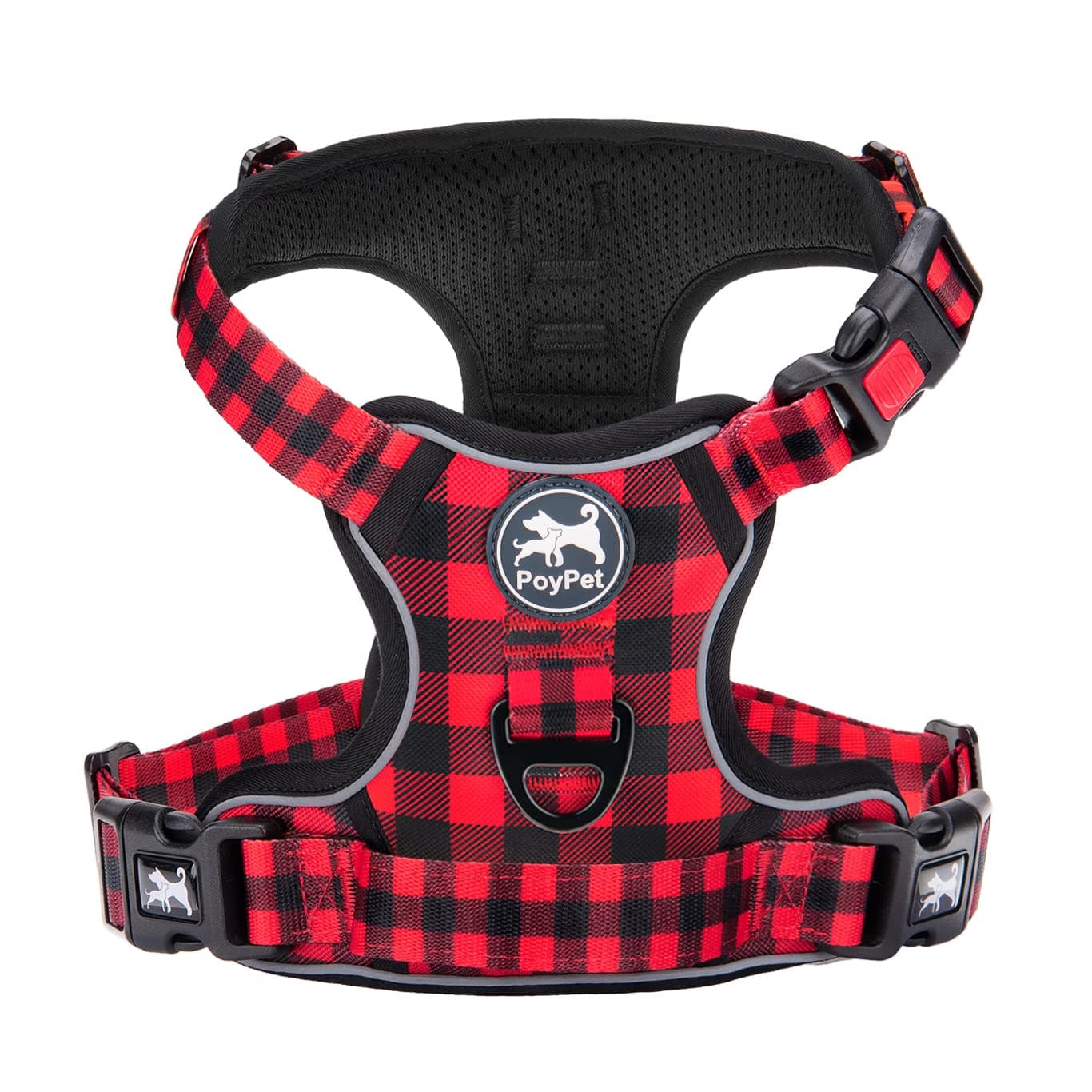 🐕 PoyPet Keine Pull Hundegeschirr Front Reflektierende Pet Weste für Hunde mit Einfache Kontrolle Griff und Rückseite 🏃‍♂️