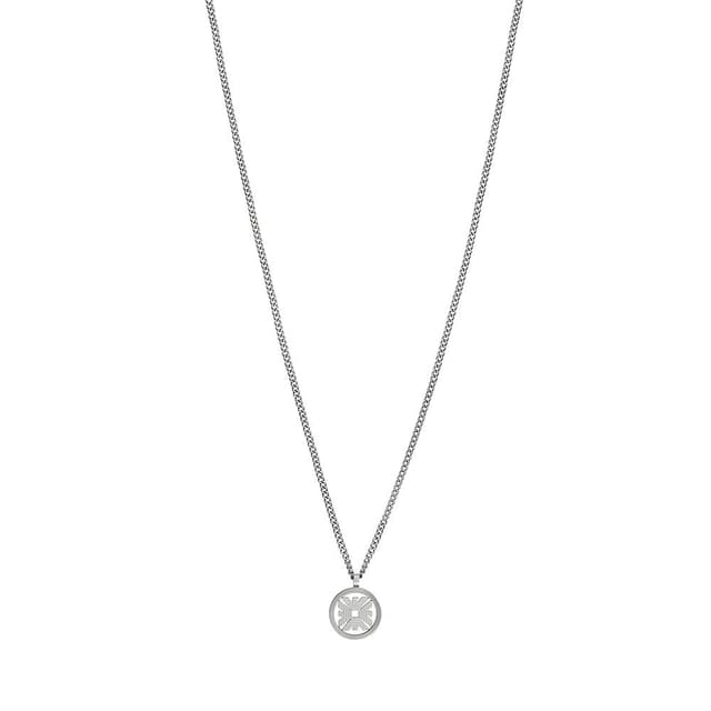 Angebot: EMPORIO ARMANI Herren-Edelstahl mit Karabinerverschluss Anhänger-Halskette Silberfarben 🌟👔