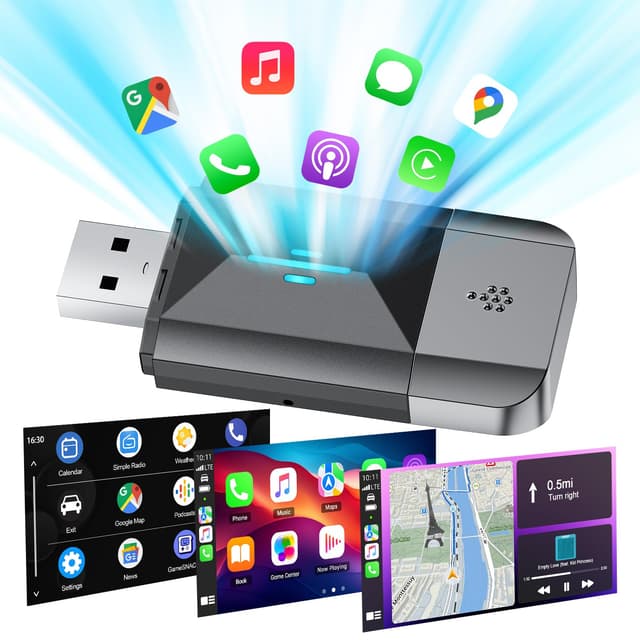 🚗 LAMTTO Android Auto & CarPlay Wireless Adapter Upgrade 2 in 1 📶