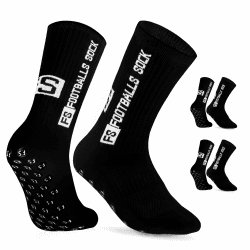 🧦 AVABEST Fussball Socken Herren 2 Paar Grip Socken Schwarz 🏃‍♂️